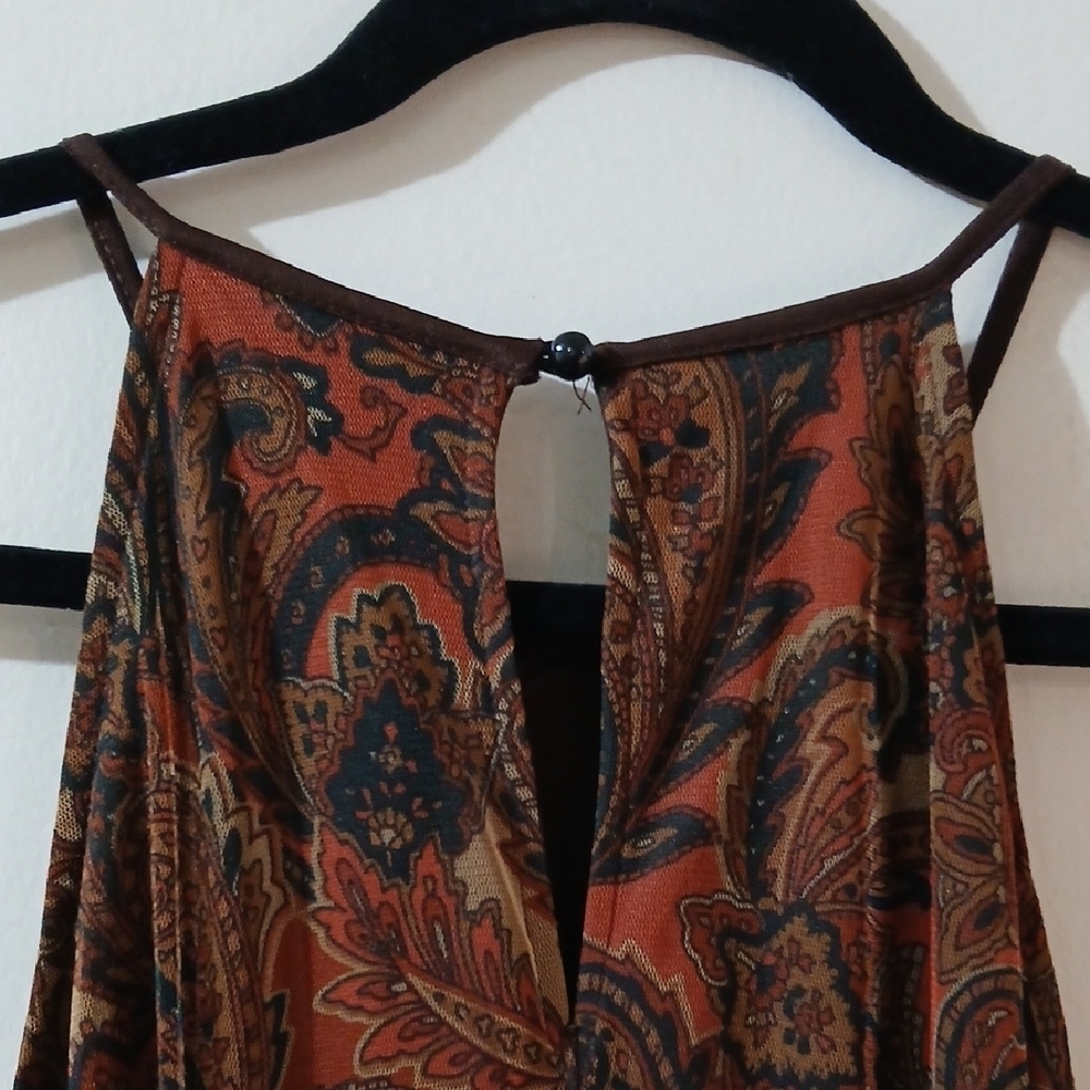 Candalite P/large Brown Paisley Midi Dress - Picture 4 of 4